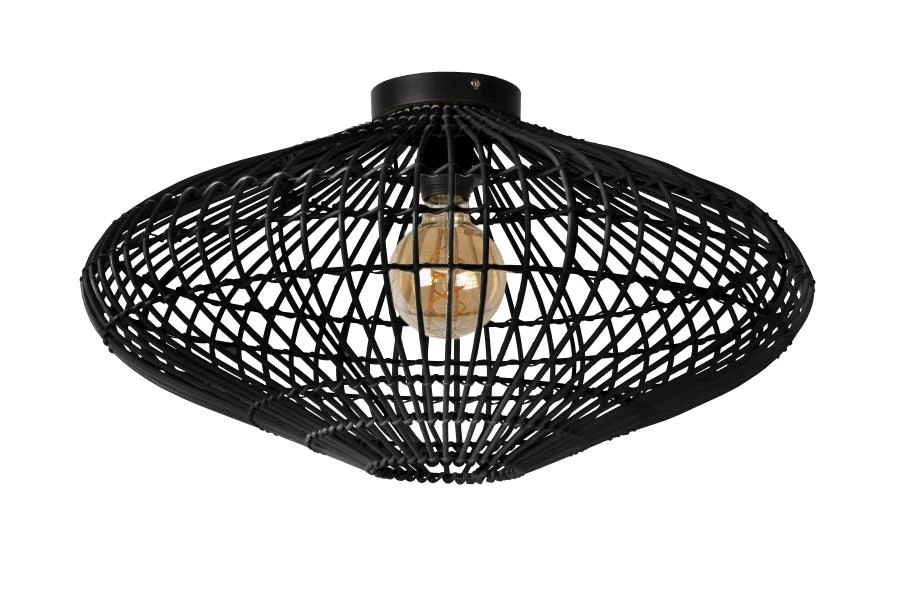 Lucide MAGALI - Flush ceiling light - Ø 56 cm - 1xE27 - Black - turned off